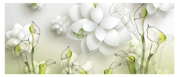 Kép virággal (120x50 cm)
