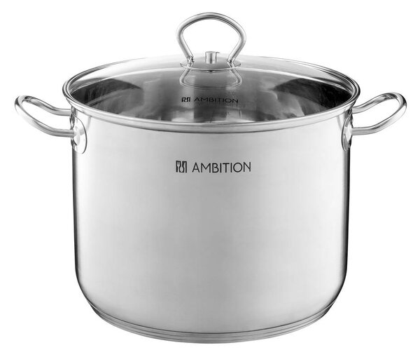 Ambition Acero magas lábas üveg fedővel 22 cm/6.8 l