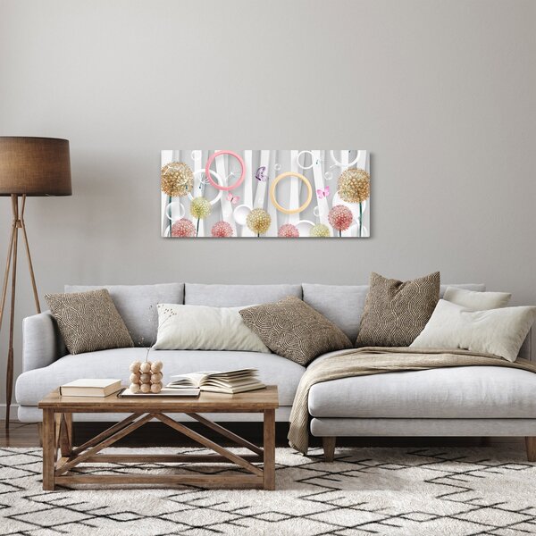 Absztrakt pitypangos kép (120x50 cm)