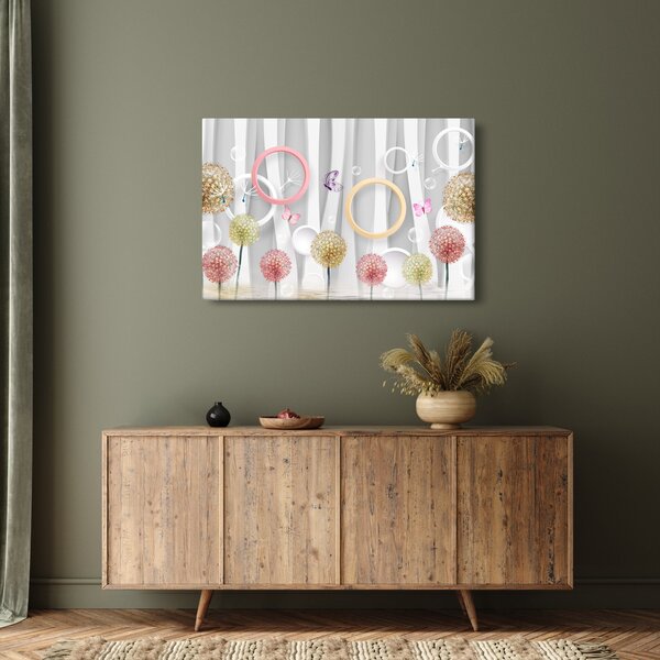 Absztrakt pitypangos kép (90x60 cm)