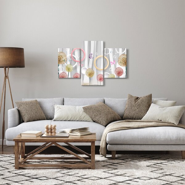 Absztrakt pitypangos kép (90x60 cm)
