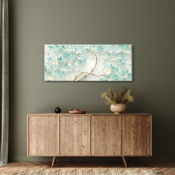Kép - Arany virágzó fa (120x50 cm)