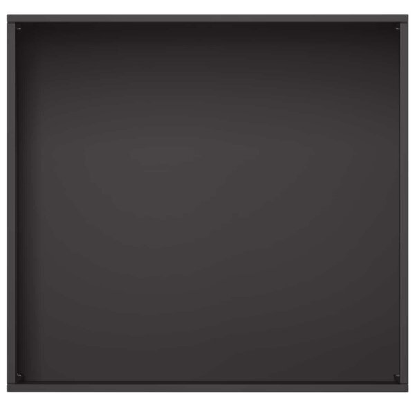 VidaXL Kerti cserép 2 db Fekete 50 x 50 x 49 cm Hidegen hengerelt acél