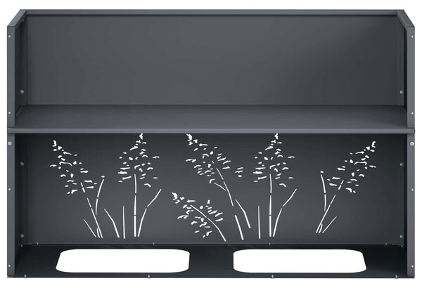 VidaXL Kerti cserép 2 db Antracitszürke 80 x 20 x 49 cm