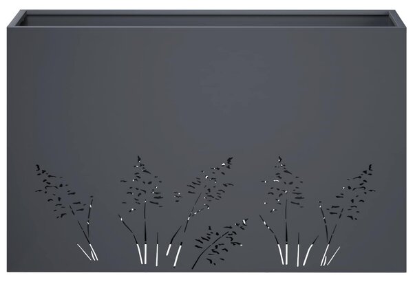 VidaXL Kerti cserép 2 db Antracitszürke 80 x 20 x 49 cm