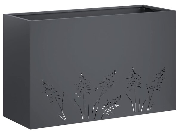 VidaXL Kerti cserép 2 db Antracitszürke 80 x 20 x 49 cm