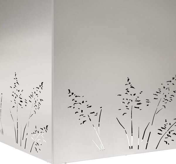 VidaXL Kerti cserép 2 db Ezüst 50 x 50 x 49 cm Rozsdamentes Acél