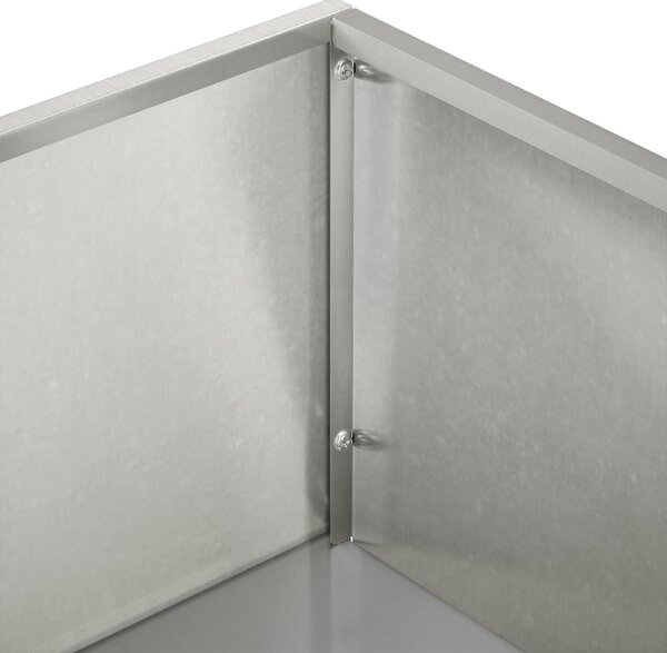 VidaXL Kerti cserép 2 db Ezüst 50 x 30 x 49 cm Rozsdamentes Acél