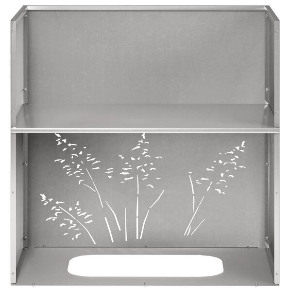 VidaXL Kerti cserép 2 db Ezüst 50 x 30 x 49 cm Rozsdamentes Acél