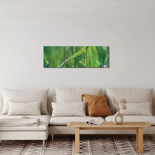 Harmat cseppek képe (órával) (90x30 cm)