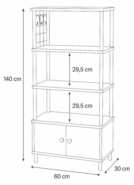Hanah Home Pk09Pk fehér konyhaszekrény