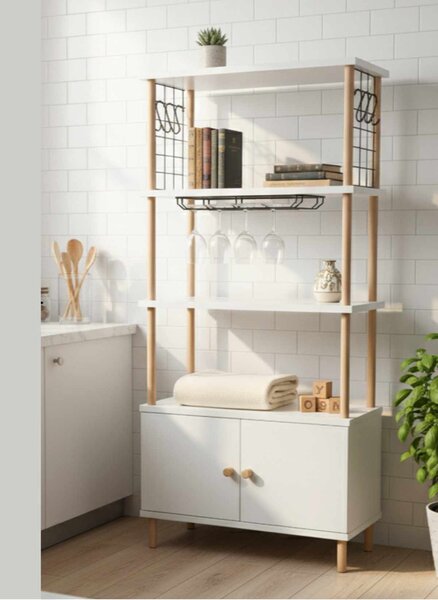 Hanah Home Pk09Pk fehér konyhaszekrény
