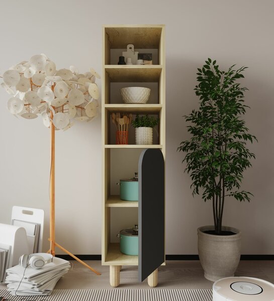 Hanah Home Többcélú szekrény Sapphire Oak Anthracite Parma 1 - Sapphire Oak, Antracit