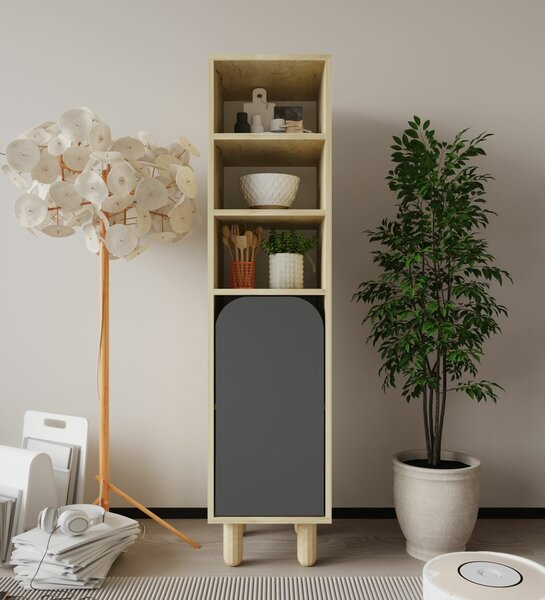Hanah Home Többcélú szekrény Sapphire Oak Anthracite Parma 1 - Sapphire Oak, Antracit