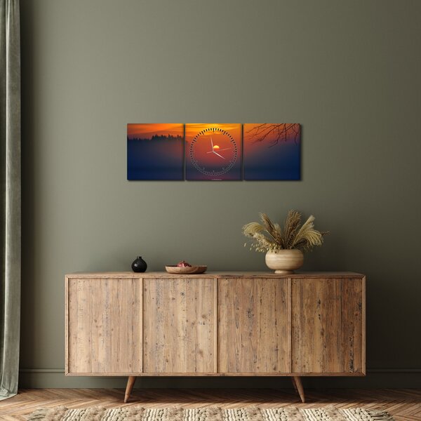 Híd képe naplementekor (órával) (90x30 cm)