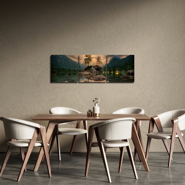 Gyönyörű tájkép (órával) (90x30 cm)