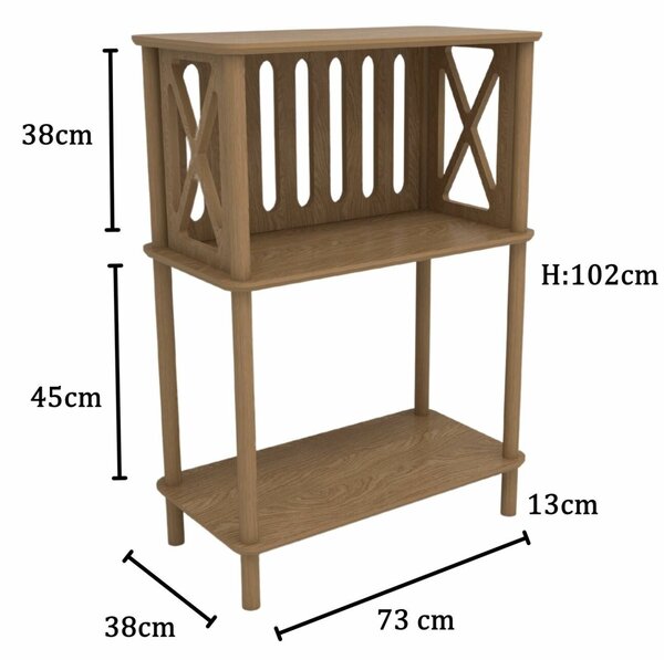 Hanah Home Többcélú Polc Oak Arona
