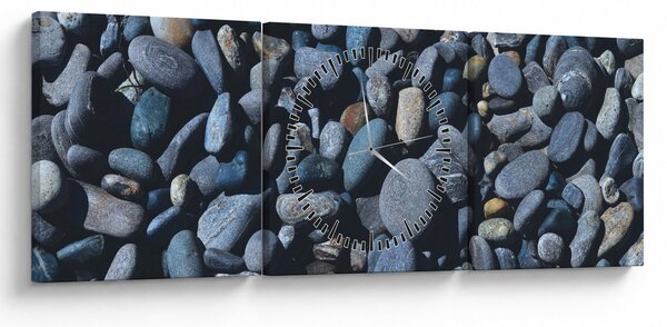 Kavicsos kép (órával) (90x30 cm)