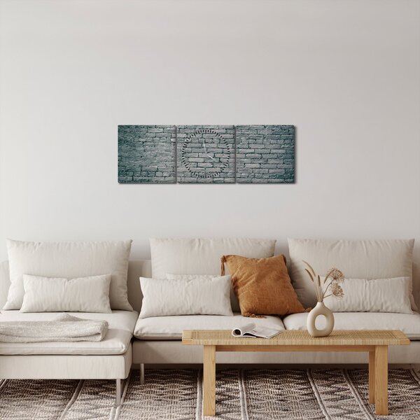 Téglafal képe (órával) (90x30 cm)