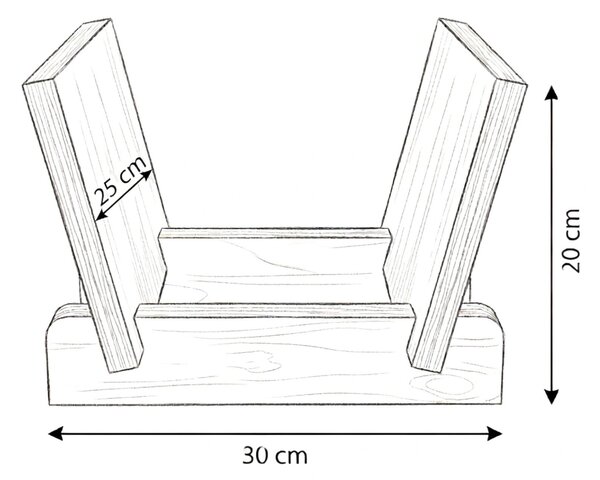 Hanah Home Diófa Újságtartó CPT4903-30