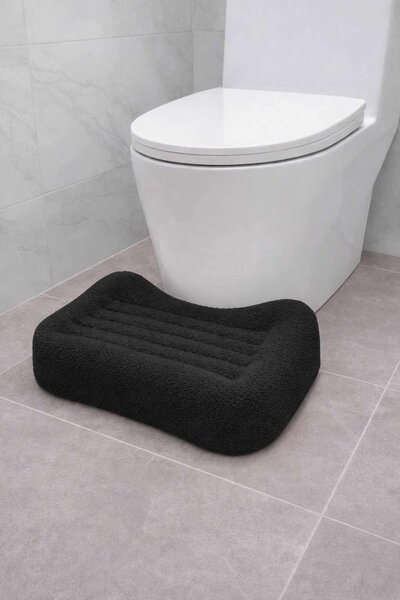Hanah Home Toilet Stool Black Teddy - Black