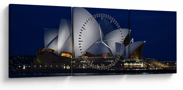 Sydney éjszakai kép (órával) (90x30 cm)