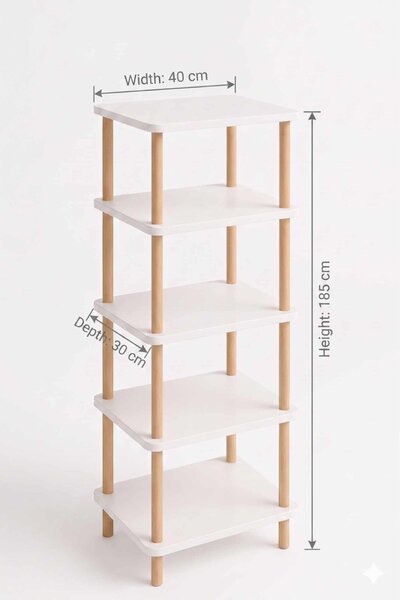 Hanah Home Fürdőszobai polc Pk262 - Fehér