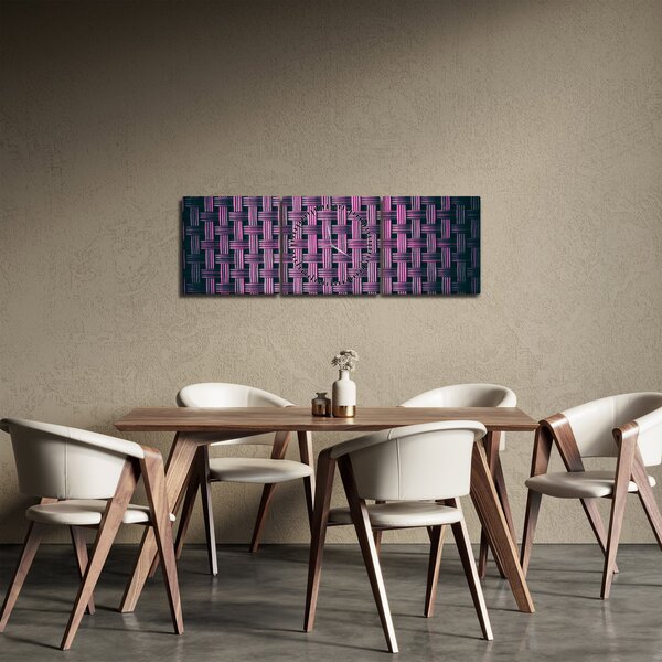Lila textúrás kép (órával) (90x30 cm)