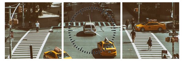 Kép - New York (órával) (90x30 cm)