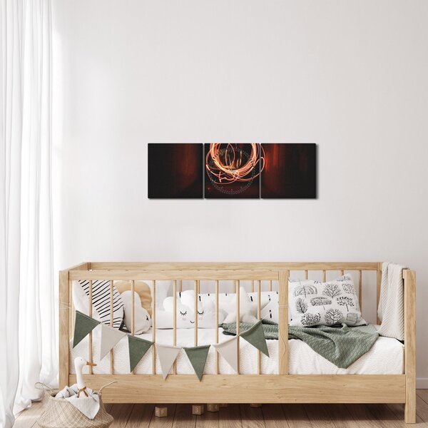 Kép - vonalak az alagútban (órával) (90x30 cm)