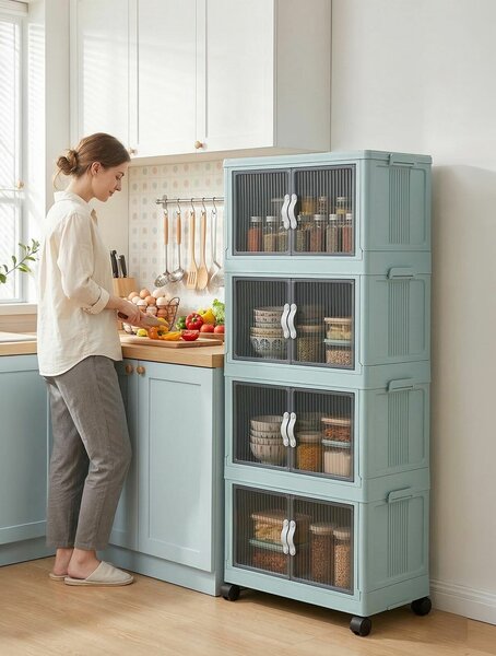 Hanah Home Többcélú szekrény Baby Blue Lavine 127 - Babakék