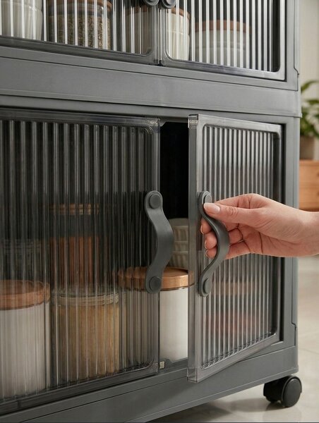 Hanah Home Többfunkciós szekrény Antracit Lavine 127 - Antracit