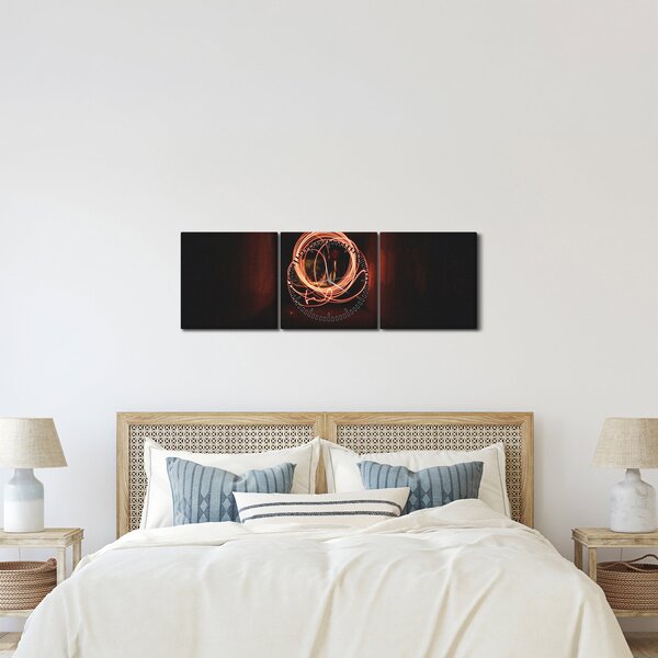 Kép - vonalak az alagútban (órával) (90x30 cm)