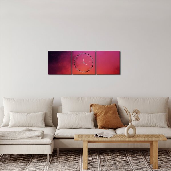 Kép - tűzhányó (órával) (90x30 cm)