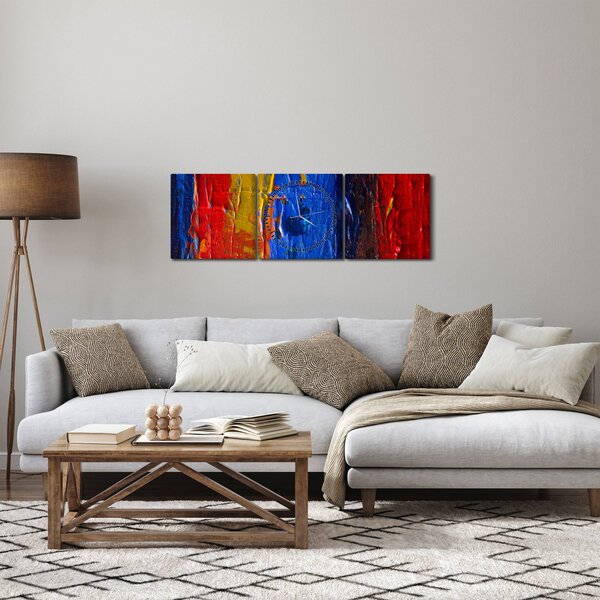 Festői szinek képe (órával) (90x30 cm)