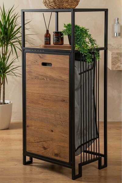 Hanah Home Bath Shelf Natural Black Peka9092