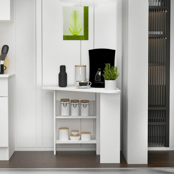 Hanah Home sarok konyhaasztal, fehér
