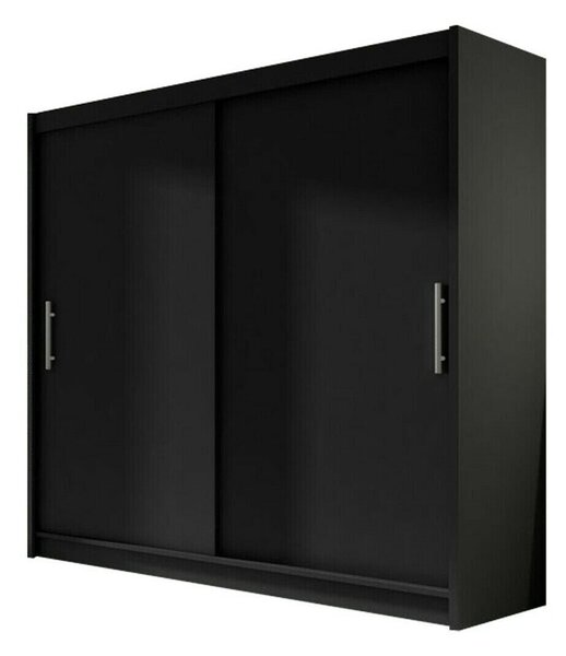 Gardróbszekrény Closico Pallor I, Laminált forgácslap, 215x180x58cm, Fekete