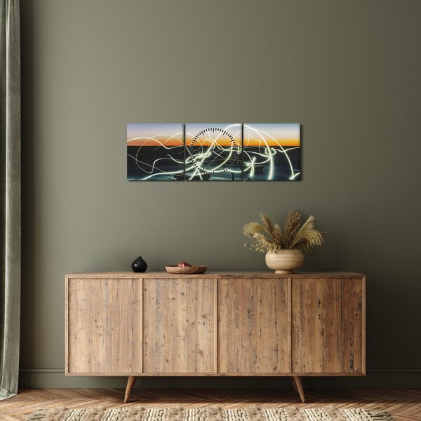 Kép - kilátás az égre a tetőről (órával) (90x30 cm)