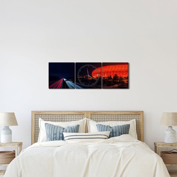 Autósztráda képe (órával) (90x30 cm)