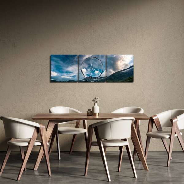 Hegyei kép (órával) (90x30 cm)