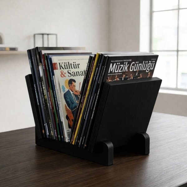 Hanah Home Magazine Holder Black CPT4906-30