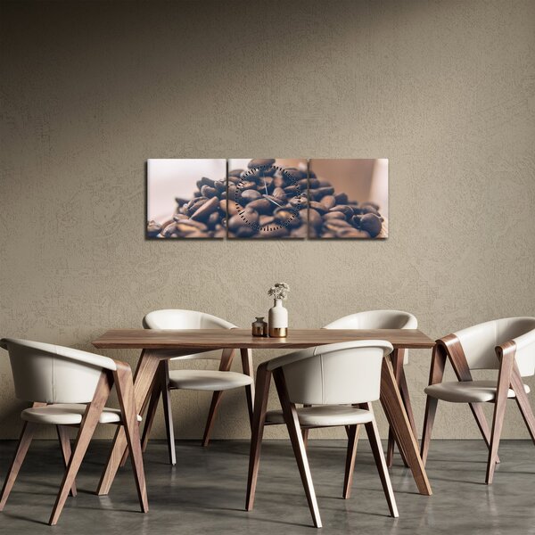 Kávé képe (órával) (90x30 cm)