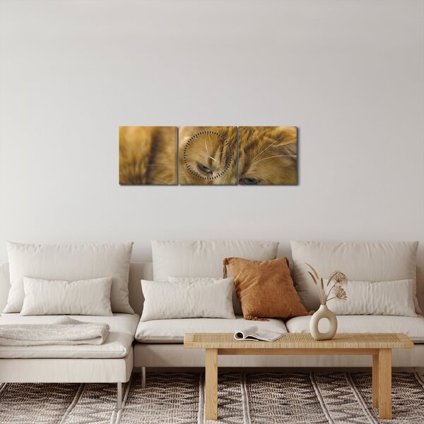 Macska képe (órával) (90x30 cm)