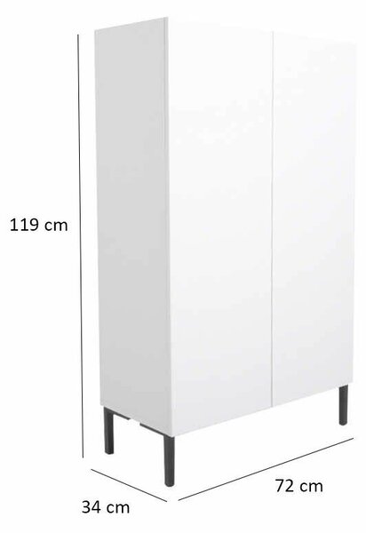 Hanah Home Fehér Többcélú Szekrény Shc-820-Dd-1