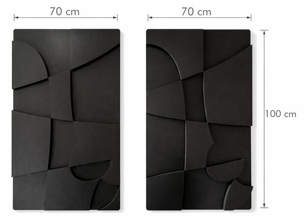 Wallity Dekoratív Fali Kiegészítő Fekete 3D70100-005