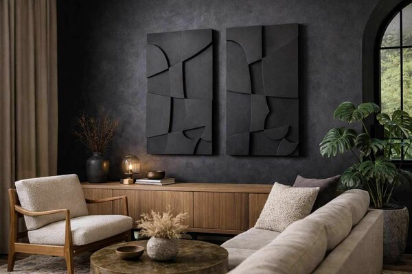 Wallity Dekoratív Fali Kiegészítő Fekete 3D70100-005