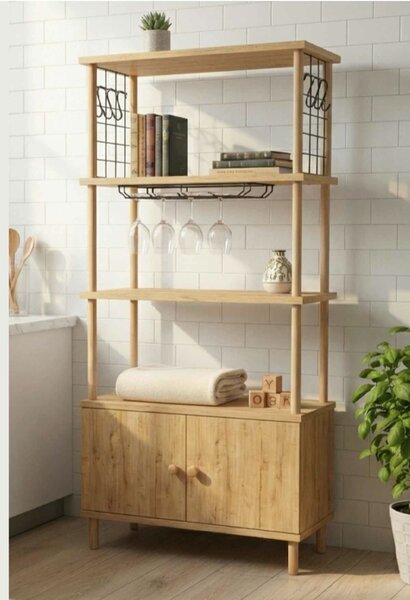 Hanah Home Kitchen Cabinet Sapphire Oak Pk09Pk - Sapphire Oak