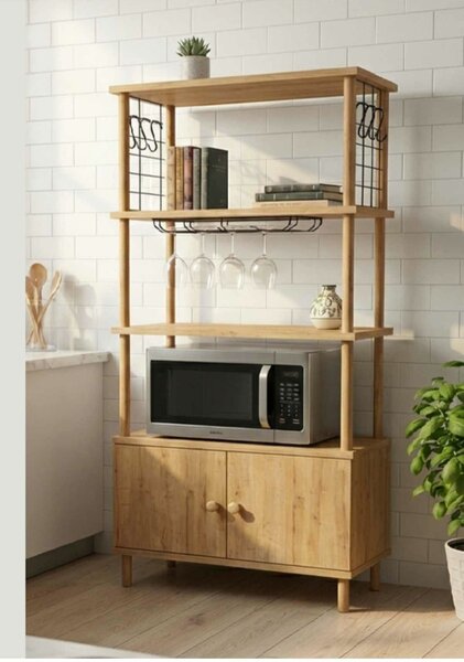 Hanah Home Kitchen Cabinet Sapphire Oak Pk09Pk - Sapphire Oak
