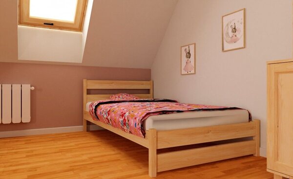 Kamilla fenyő Gyerekágy 80x180 + ajándék ágyráccsal